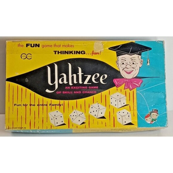 Vintage 1967 Original Yahtzee Game E.S. Lowe Company Copp Clarke with Score Pad - Picture 9 of 9